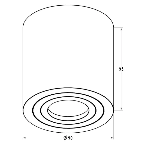 Lampa sufitowa Rondip ACGU10-158-N metalowy downlight do łazienki biały