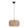 Owalna wisząca lampa NAVANTA LE45376 pleciona brązowa
