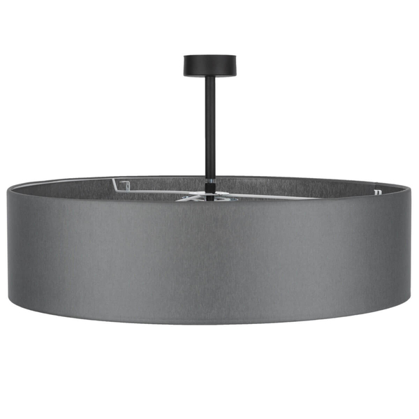 Okrągła lampa nasufitowa Rondo 4239 do kuchni round metalowa szara