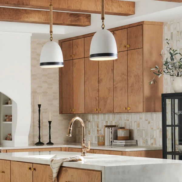 Lampa wisząca nad stół Nash HK-NASH-P-HB do jadalni mosiądz biały