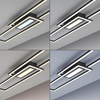 Sufitowa lampa Asmin prostokąty ramki LED 45W 3000K aluminium stal