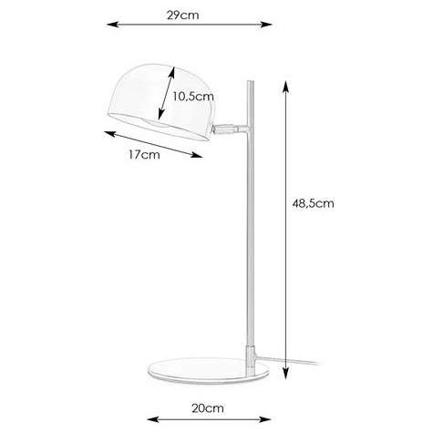 Biurkowa LAMPKA stojąca POSE 107938 Markslojd metalowa LAMPA stołowa kopuła regulowana czarna mosiądz