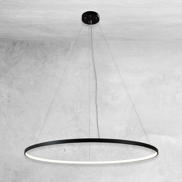 Ledowa lampa wisząca Agari 51W 3000K czarny zwis nad wyspę