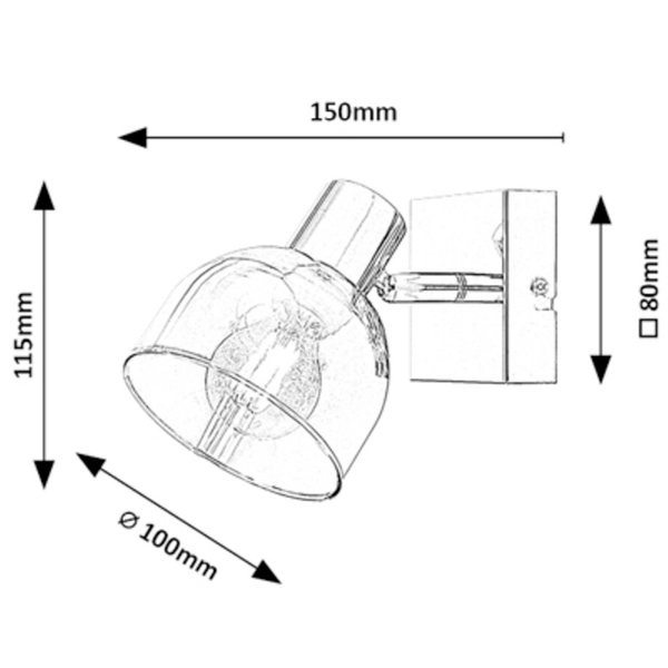 Loftowa lampa ścienna Tarien 3248 ruchomy reflektorek do czytania chrom