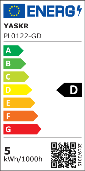 Lampa wisząca nad stół Aurenia PL0122-GD Yaskr LED 5W 3000K kula złota