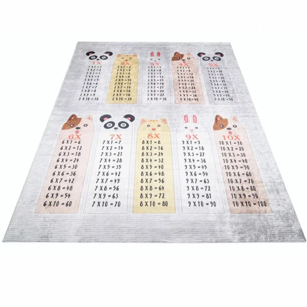 Dywan do sypialni Tabliczka mnożenia 322883 dziecięcy kolorowy