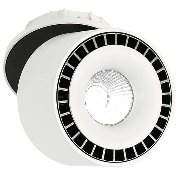 Sufitowa LAMPA regulowana SEVILLA ROUND CEILING SL7560/28W 4000K WH+BL Italux metalowa OPRAWA spot LED 28W tuba biała