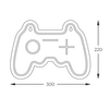 Ledowa lampa na komodę Neon FM-WN67 Zumaline gamepad niebieska