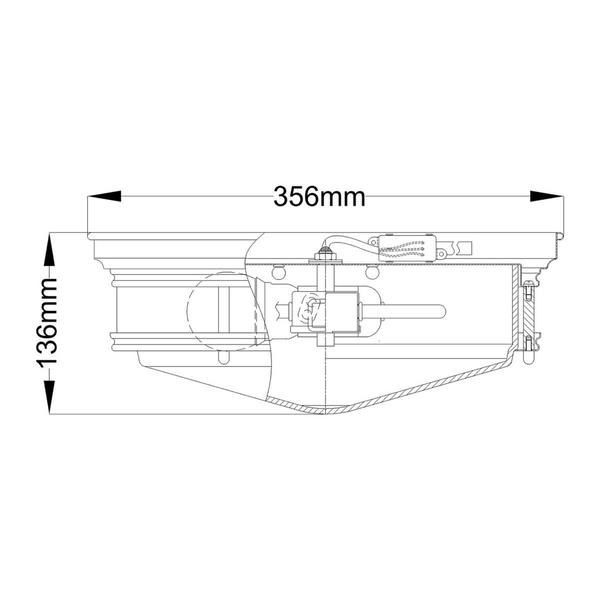 Sufitowa lampa Hadley HK-HADLEY-F-BR Hinkley IP44 biały szczotkowany brąz