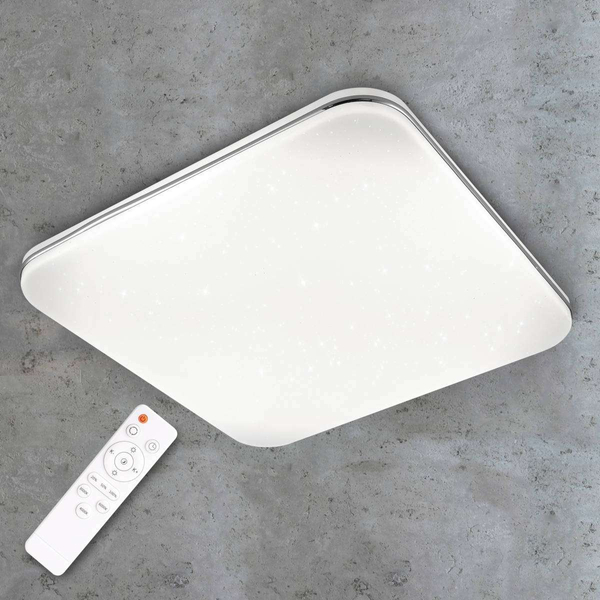 Sufitowa LAMPA natynkowa SYRIUS 312730 Polux plafon OPRAWA kwadratowa LED 36W 2700 - 6500K z pilotem biała