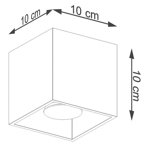 Plafon do gabinetu Quad Sl.1182 kwadrat kostka bloczek złoty