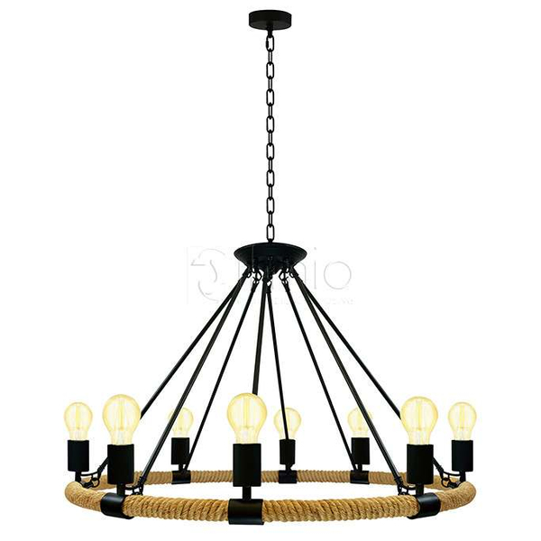 Marynistyczna LAMPA wisząca ROPE ARTHUR 307927 Il mio rustykalna OPRAWA świecznikowa ŻYRANDOL pierścień sznur beżowy findlay
