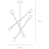 Industrialna LAMPA sufitowa LESTER 21119/06/30 Lucide metalowa OPRAWA loftowa molecular czarna