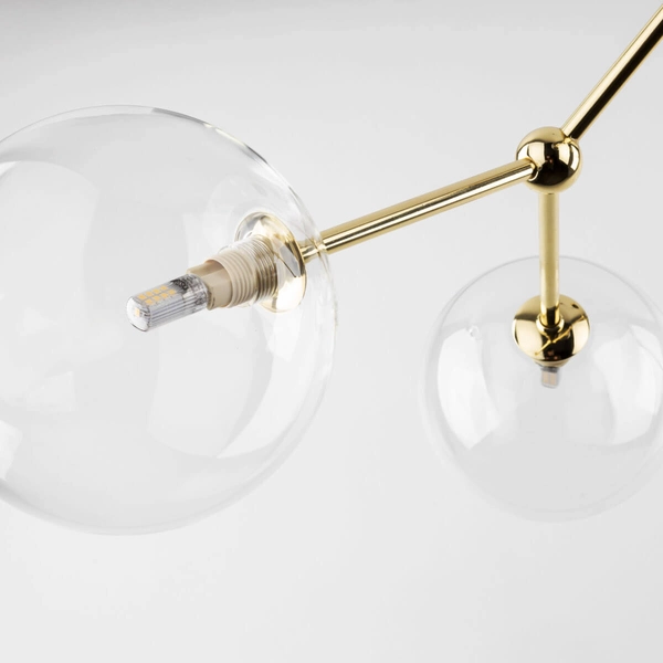 Lampa sufitowa do sypialni Fairy 10071 kule przezroczysta złota