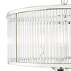 Szklana lampa wisząca Evelyn EVE0338 do jadalni srebrny przezroczysty
