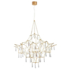 Wisząca LAMPA designerska SALAMANCA LE41324 Luces Exclusivas kryształowy żyrandol LED 20W 3000K do salonu złoty