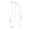 Wisząca lampa nowoczesna SL.0959 kaskada do jadalni biała