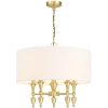Wisząca lampa z abażurem Austin P05197BR-WH Cosmolight biały mosiądz
