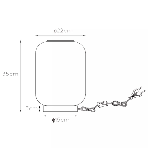 Przydymiona lampa stojąca Joanet na stół do salonu loft