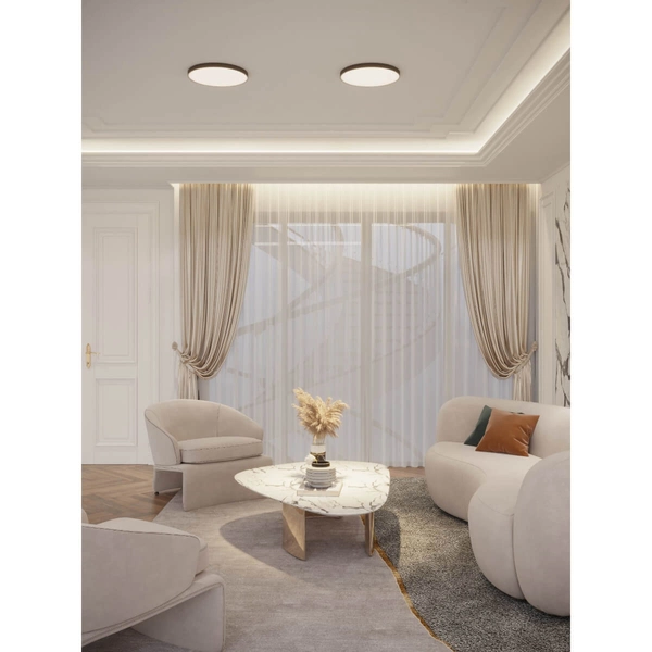 Sufitowa lampa do łazienki LUMO C0272 LED 24W 3000-6000K IP44 czarna