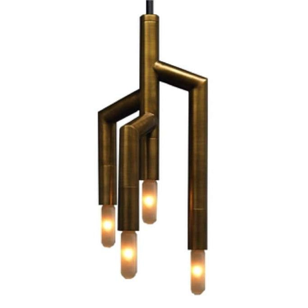 Industrialna LAMPA wisząca CGFORK COPEL metalowa OPRAWA loftowa zwis mosiądz