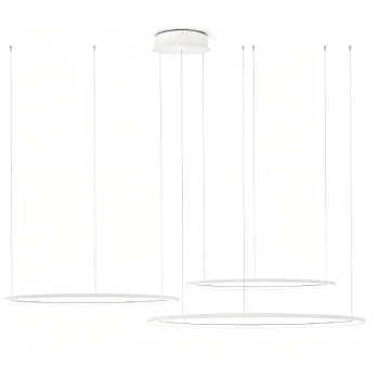 Pierścienie wisząca lampa biała LED 99W 4000K barwa neutralna potrójna SLD/000011/4000/W/L