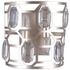 Kinkiet LAMPA ścienna MOMENTO WL-43400-2 Italux metalowa OPRAWA glamour z kryształkami crystal srebrny szampański