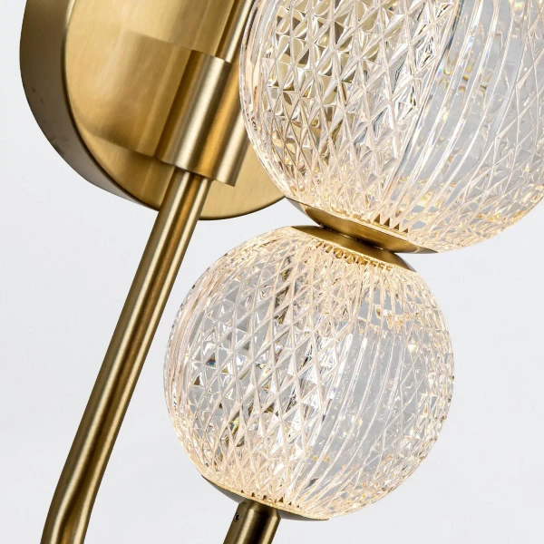 Okrągła ścienna lampa Marni QN-MARNI-6WB-NBR LED 24W 3000K mosiądz