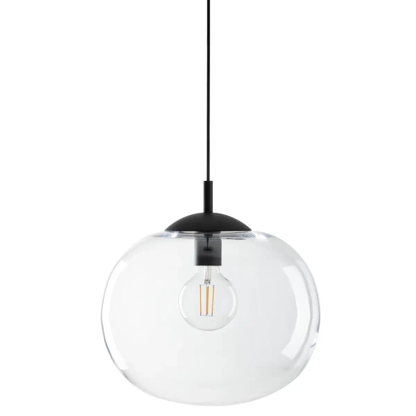 Sypialniana lampa wisząca VIBE 4818 kulista czarny przezroczysty