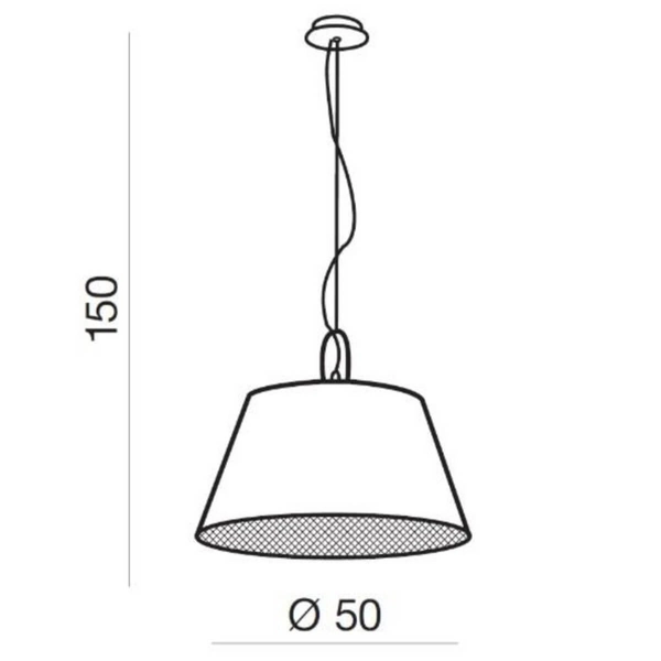 Zwisająca lampa salonowa Alicante AZ2292 Azzardo abażur czarna
