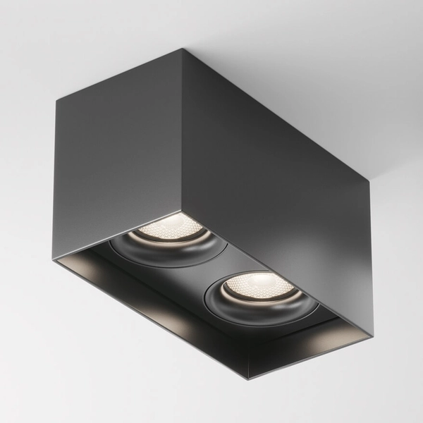 Lampa sufitowa kostka Slim C015CL-02B Maytoni prostokątna czarna