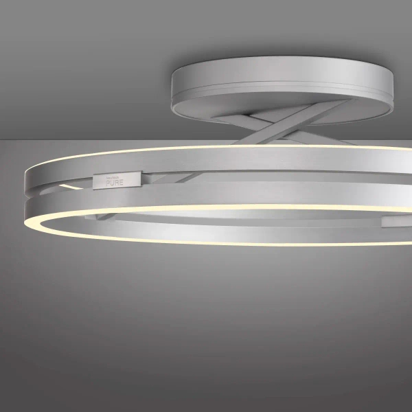 Sufitowa lampa na pilot PURE E-LOOP srebrna 6552-95 1xLED 20W 2700-5000K zmienna barwa