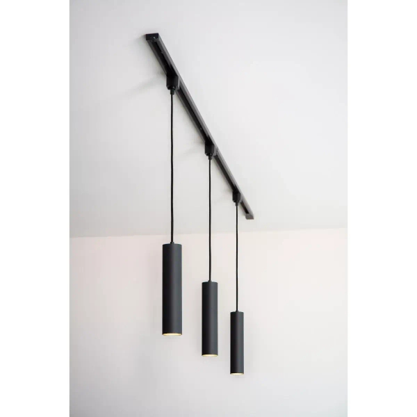 Lampa zwisająca Track 09955/01/30 Lucide do szyn ściemniana czarna