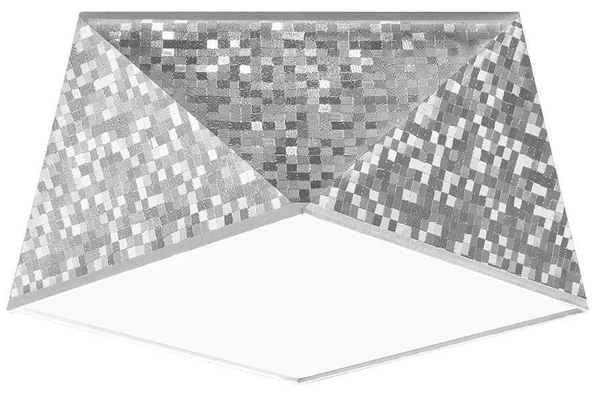LAMPA sufitowa SL.0688 geometryczna OPRAWA natynkowa srebrna