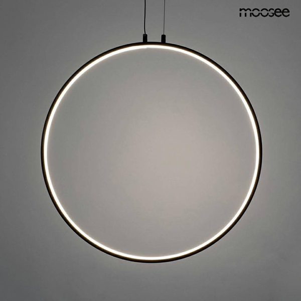 Lampa wisząca ring Circulo MSE010100373 Moosee LED 43W 3000K czarna