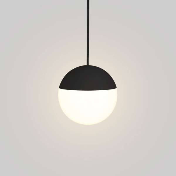 Lampa kulista wisząca Mica ABR-LW-MIC-C LED 9W 2700K do sypialni czarna