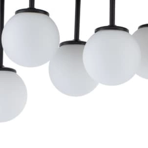 Plafon molekuły do salonu Tulia 33493 Sigma mleczne klosze kule czarna