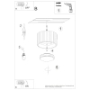 Plafon okrągły AURA SL.1802 ryflowany metalowy terakota