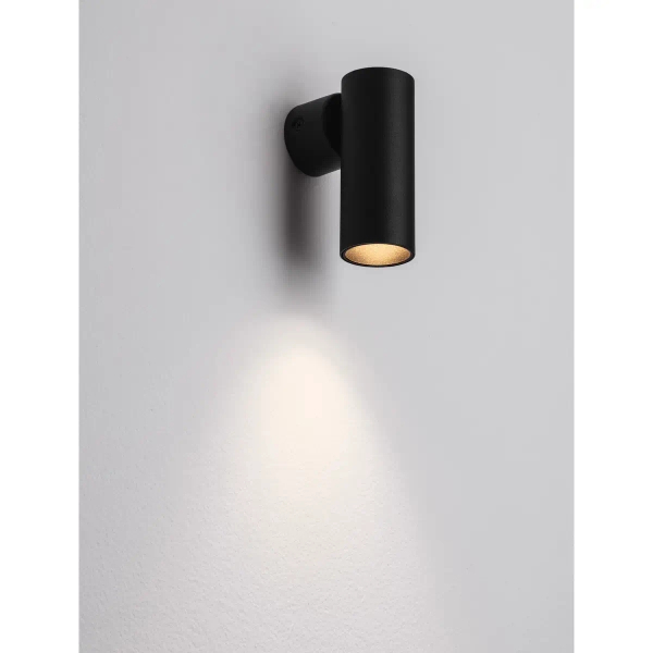 Minimalistyczna lampa ścienna VALLERO LE45628 na przedpokój czarny