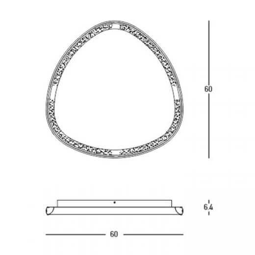 Minimalistyczna lampa sufitowa 23086 LED 32W 3000K owalny biały