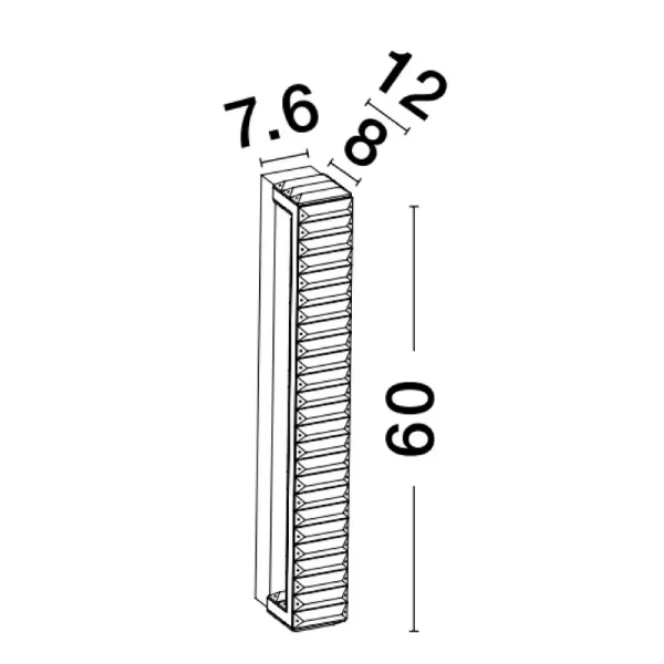 Ścienna lampa kryształowa BAUTA LE42920 do sypialni LED 19W srebrna