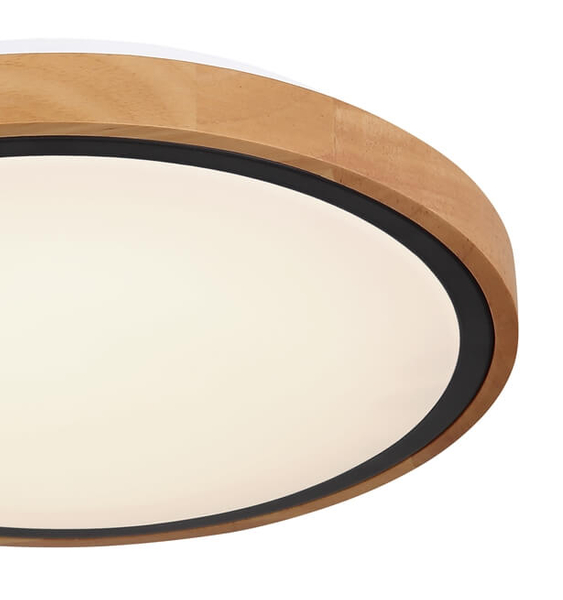 Plafon okrągły Bruno 41764-12 ekologiczny LED 12W 3000-4500-6000K drewniany