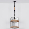 Skandynawska LAMPA wisząca HALIA 15673H1 Globo tuba OPRAWA metalowa ZWIS okrąły loftowy brązowy czarny