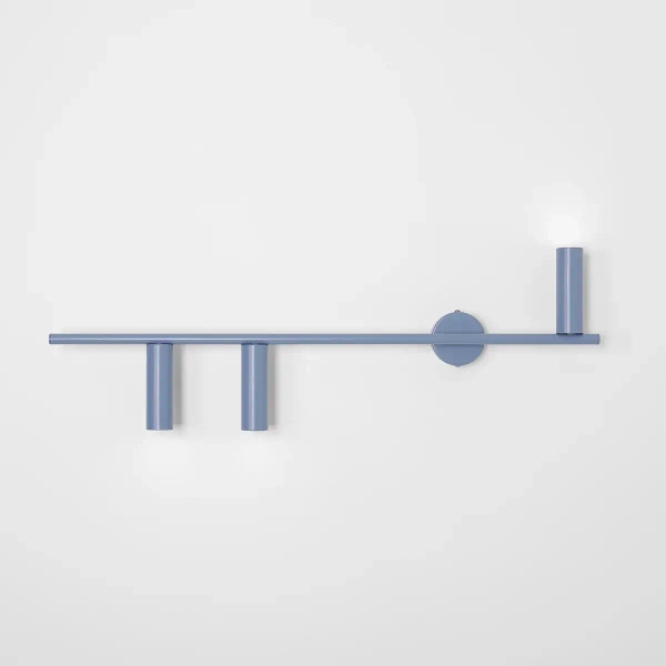 Potrójny kinkiet ścienny Trevo 1104Y16 Aldex metalowe tuby niebieskie