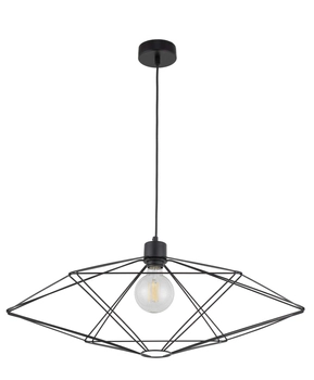 Industrialna lampa wisząca Vario do jadalni druciana czarna