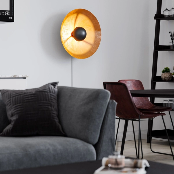 Okrągły kinkiet loftowy Captain 2829570-4000 metalowy czarny bursztynowy