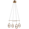 Lampa wisząca szklana Alani PND-34375-4-HBR LED 96W 3000K do jadalni złoty