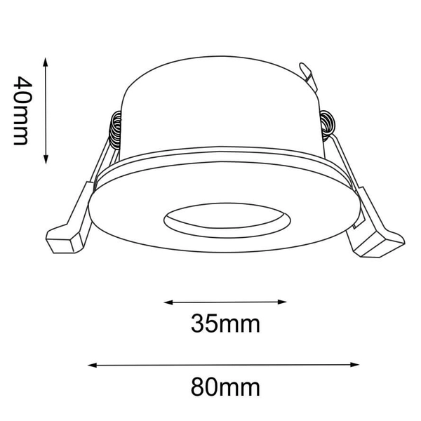 Oprawa podtynkowa Chito 3027 Brosline IP44 do łazienki punktowa biały