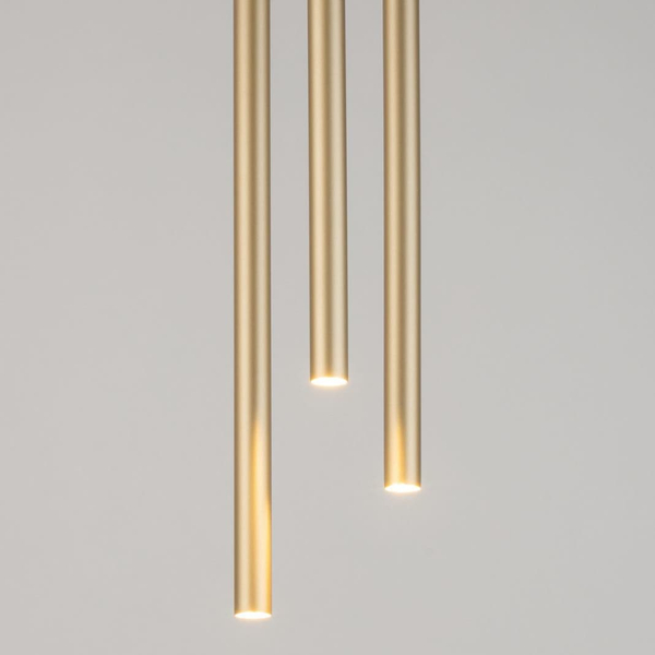 Kaskadowa lampa wisząca Sopel 33627 Sigma zwis tuby metalowa złota