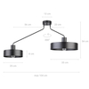 Plafon LAMPA sufitowa JUMBO 31531 Sigma natynkowa OPRAWA metalowa na wysięgnikach czarna